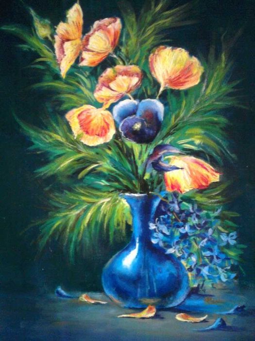 Картина маслом *Цветы*