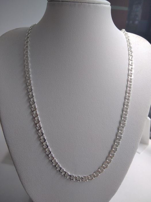 Srebrny męski łańcuszek Garibaldi srebro 925 długość 65 cm   193