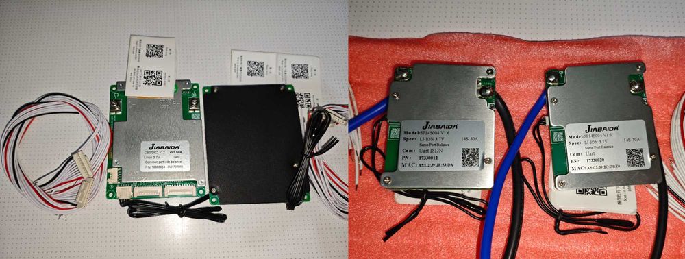 JBD JK Smart BMS Bluetooth універсальна 4-8S, 7–14S, 8-24S, 20(60A), 30(90)A, 50(150)A, 120(240A) Li-ion LiFePO4 Розумна БМС JK-B6A20S12P JK-B2A8S20P