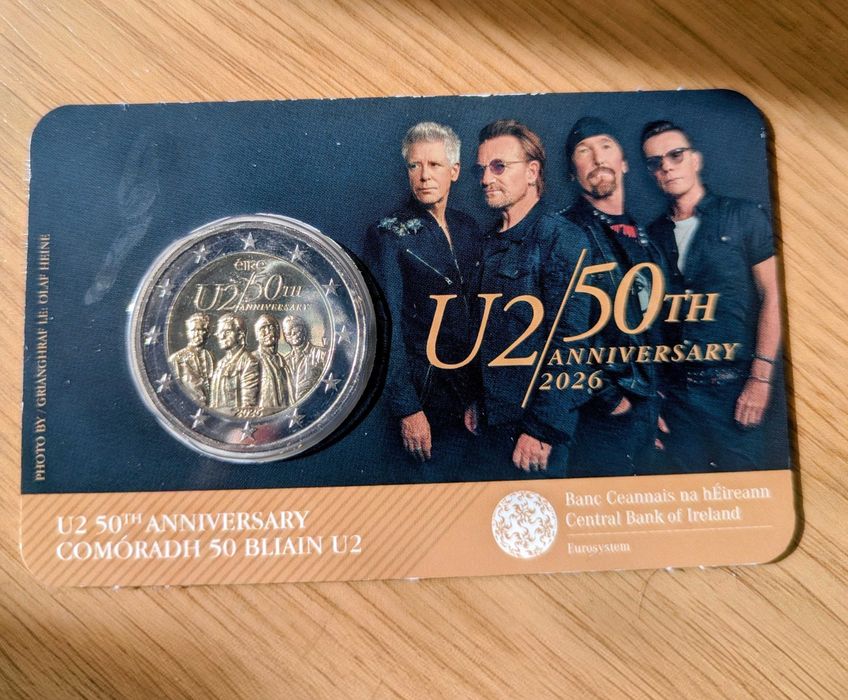 Moeda comemorativa U2