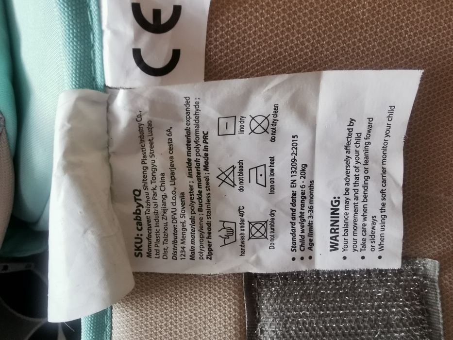 Nosidełko  z twardą podkładka pod pupę