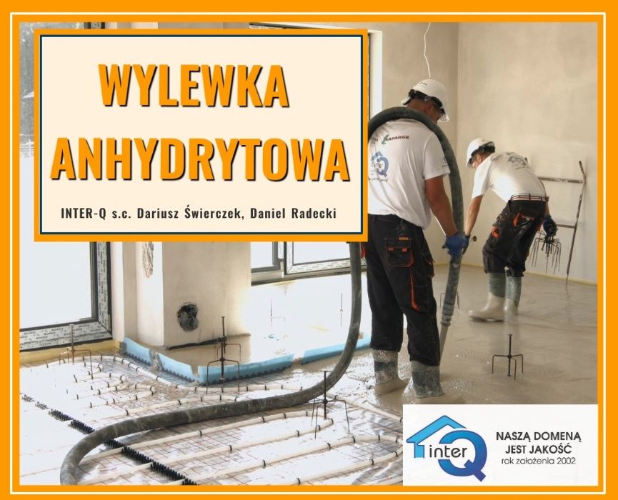 WYLEWKA/ WYLEWKI Anhydrytowe i cementowe na ogrzewanie podłogowe