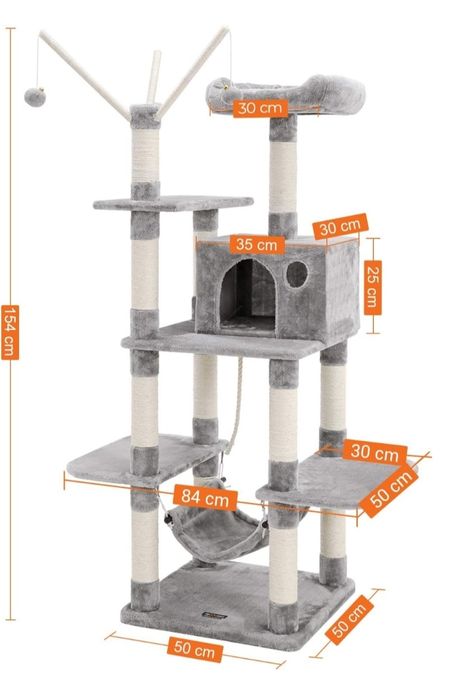 Drapak dla kota wysoki solidny 154 cm