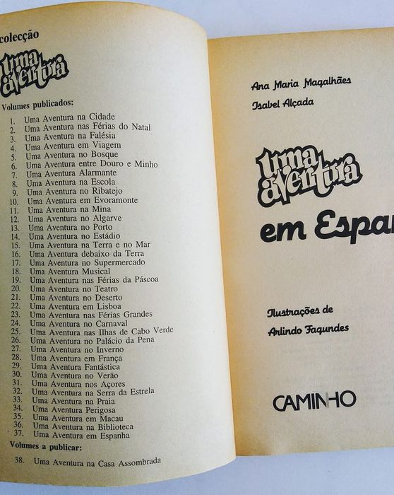 Coleção "Uma Aventura"- Ana Magalhães e Isabel Alçada- Editora Cami