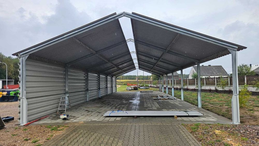 Konstrukcja stalowa 292 m2 wiata hala magazyn 8.10x36 m