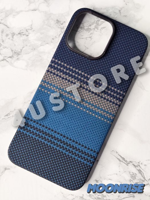 Чехол карбоновый Carbon Magsafe на iPhone 16 Pro Max арамид кевлар