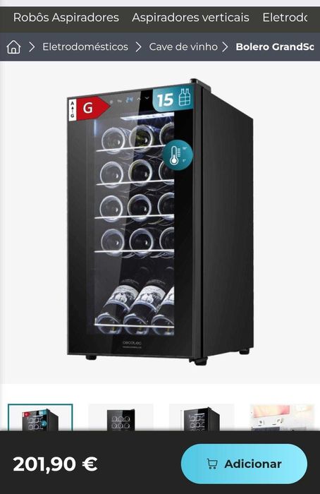 NOVA Cave de vinho (Garrafeira) - 15 garrafas