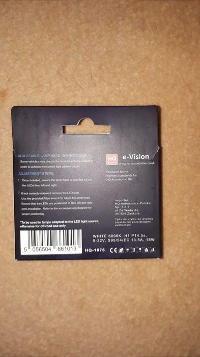 komplet żarówek LED H1 HQ -1077 e-vision