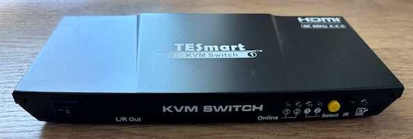 KVM HDMI Switch 4K com cabos
