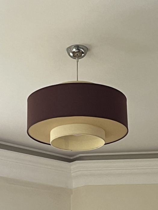 Conjuntos Dois Candeeiros suspenso de teto, conjunto 2, castanho