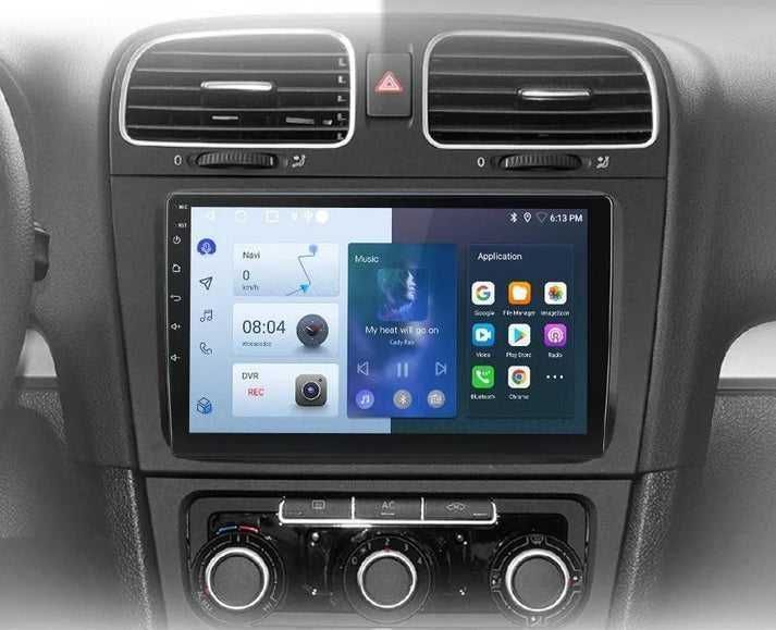 VW Golf 6 2008–2016 – Radio Android 15 9" CarPlay Android Auto GPS Nawigacja Stacja Multimedialna WiFi Bluetooth PL 1GB/32GB