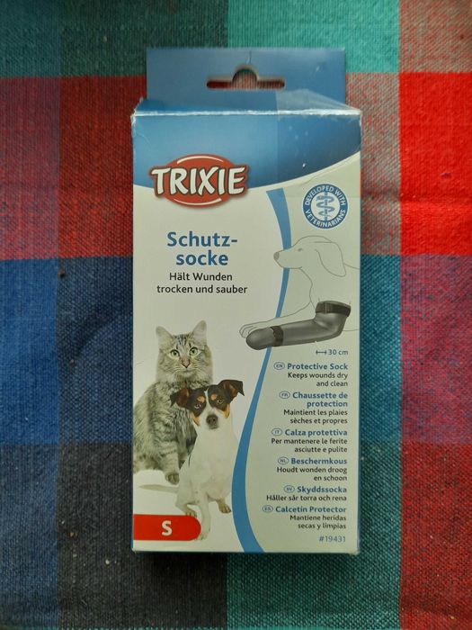 Trixie PROTECTIVE SOCK Захисна шкарпетка для котів/собак (силікон) S.