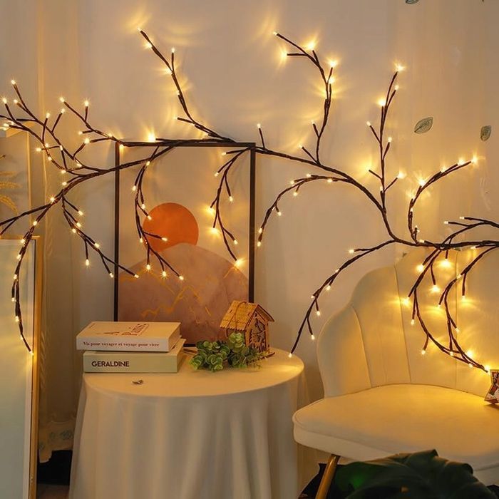 dekoracyjne gałązki diy led światełka przytulna ciepła biel usb 1.8m