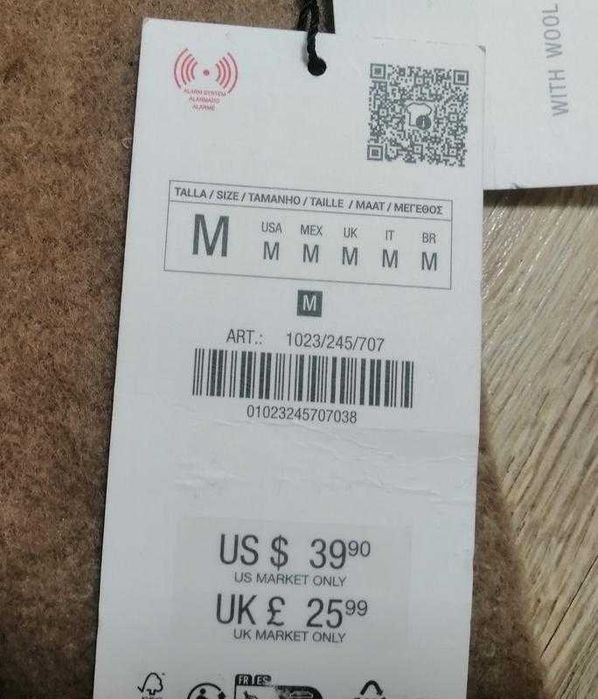 Шарф zara палантин шерсть сверкающие стразы