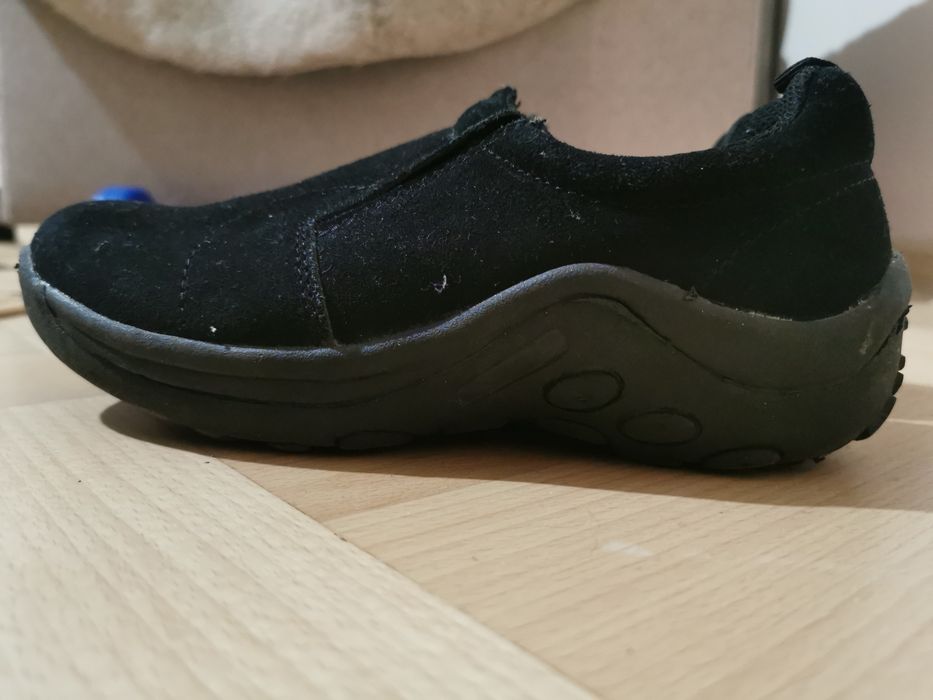 Buty zamszowe damskie, czarne. Rozmiar 37