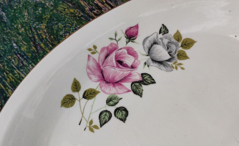 Półmisek Chodzież duży piękna stara porcelana