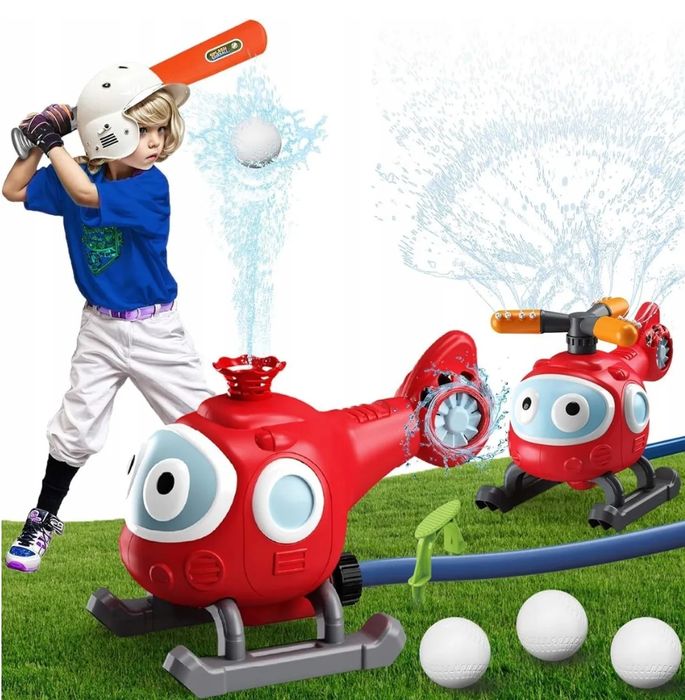 Wyrzutnia wodna zabawka dla dzieci 2w1 wielofunkcyjna zraszacz basebal