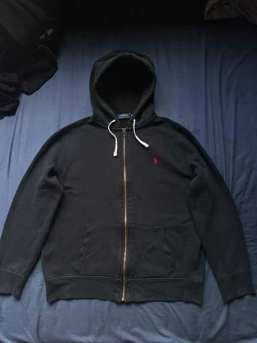 Polo Ralph Lauren Bluza Full Zip Hoodie Black Logo M/L