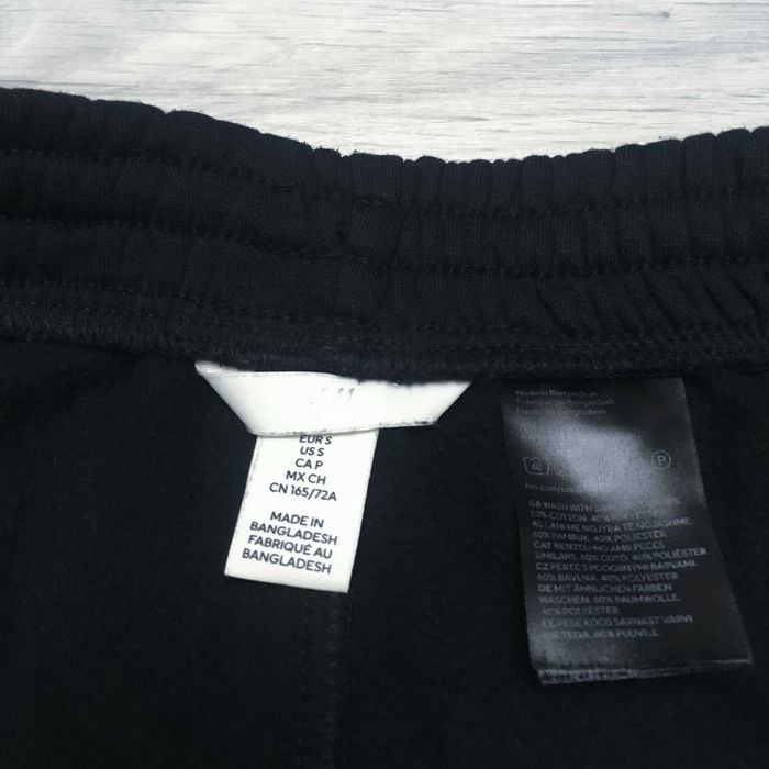 H&M тёплые трикотажные спортивные штаны джоггеры на флисе хлопковые