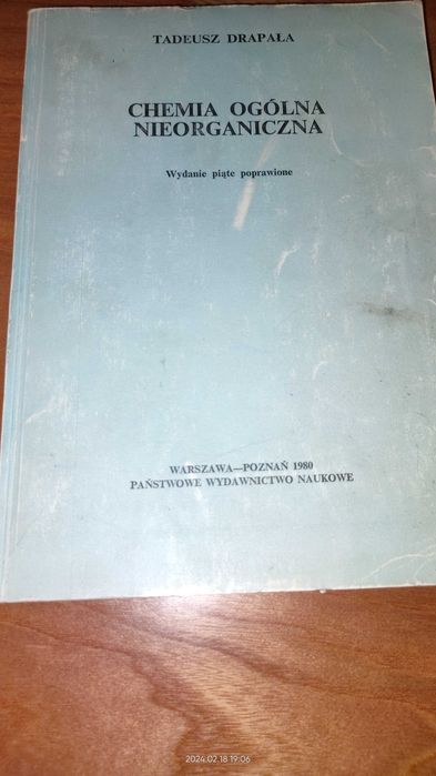 Chemia ogólna Nieorganiczna Tadeusz Drapala
