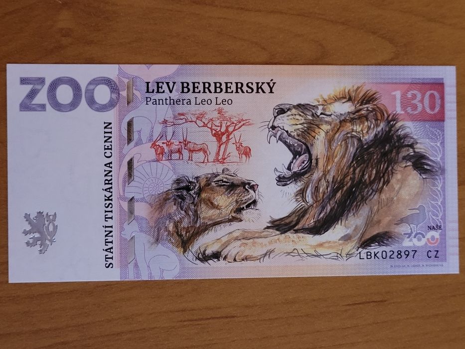 Banknoty kolekcjonerskie Zoo Liberec Czechy zoolar bon,  Matej Gabris