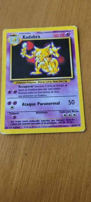 Cartas pokemon oficiais antigas