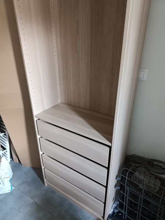 Szafa Pax IKEA 75x35x201 dąb bejcowany na bialo
