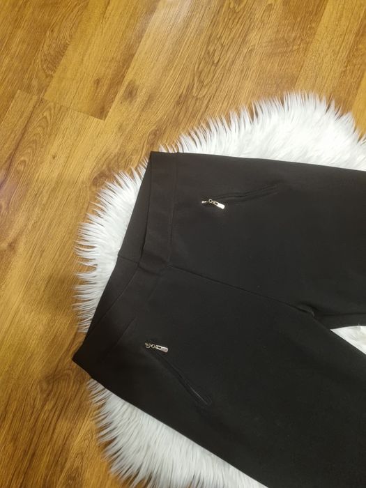 Spodnie damskie czarne wysoki stan 3XL  eleganckie