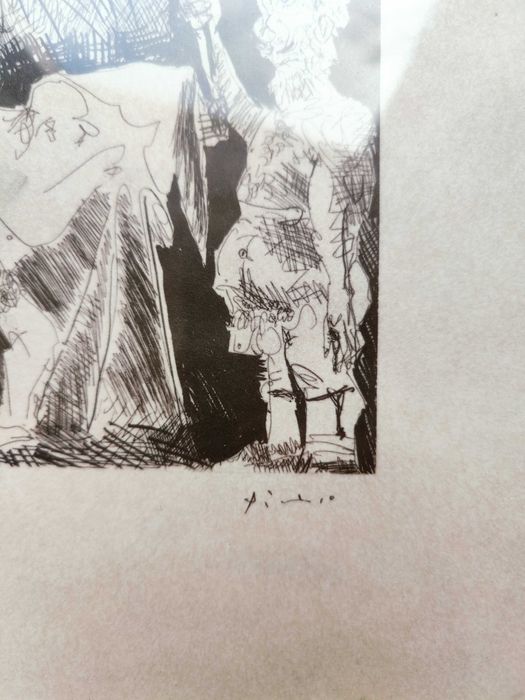 Aquatinta-aqua forta,,Picasso,edycja 55/100, 2 000 zl