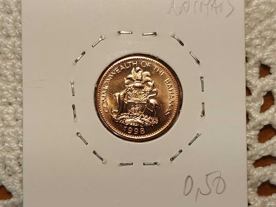 Bahamas - moeda de 1 cêntimo de 1998 (animais)