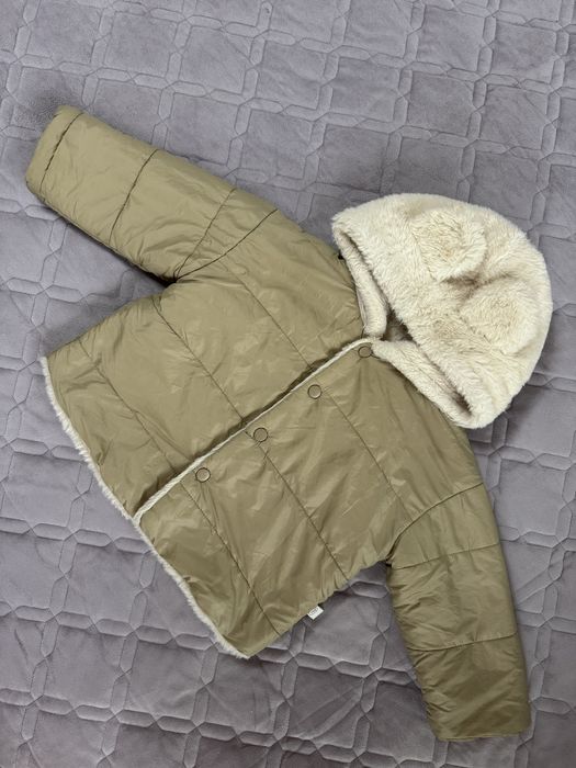 Зимова куртка 92р для дівчинки хлопчика бежева 18-24 міс