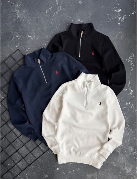 ‼️TOP‼️БЕЗ ПРЕДОПЛАТ‼️Мужская кофта полу зип поло Polo Ralph Lauren | кофта полу замок поло Ральф | зипка Polo Ralph Lauren | кофта 1/3 поло |