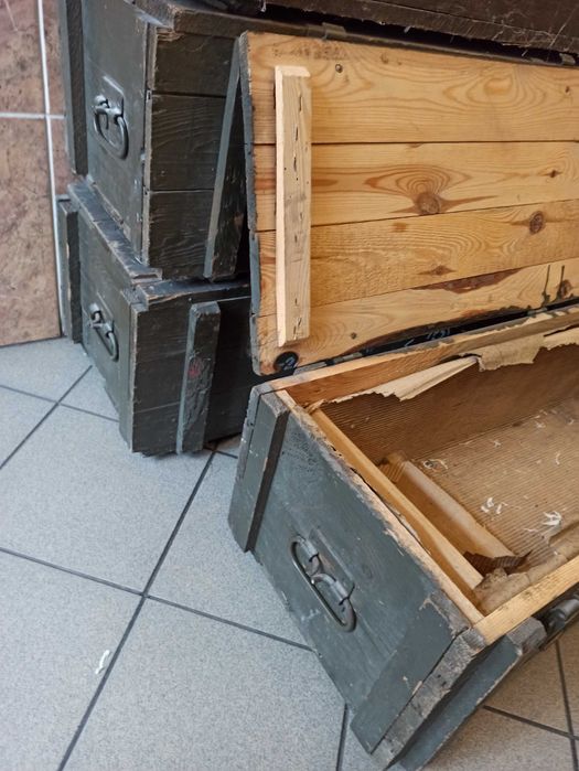 Skrzynia wojskowa drewniana 120 x 41 x 34 długa