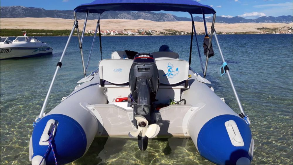 KOMPLET NA WODĘ - Ponton Proscan Marine + Yamaha 25KM + Przyczepa