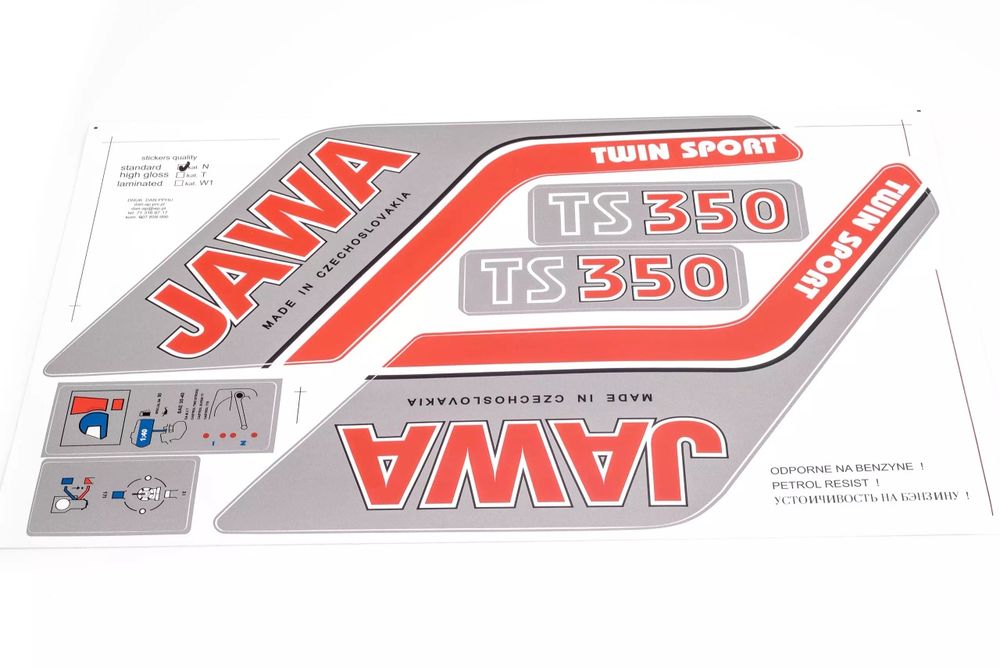 Jawa TS 350 kit autocolantes