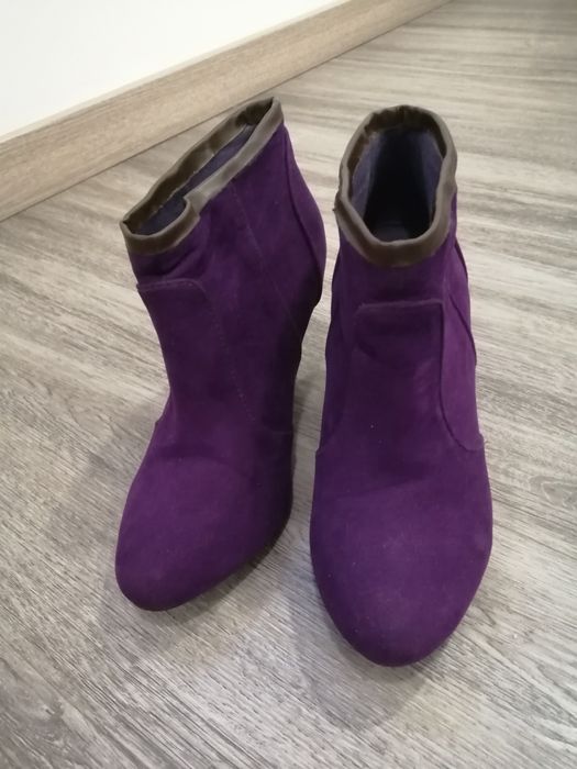 Botins Blanco em nobuck roxo tamanho 36 (pequeno)
