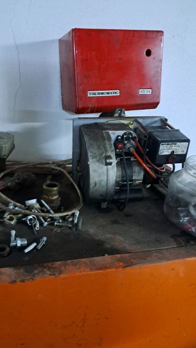 Caldeira de aquecimento a lenha com adaptador  a gasóleo