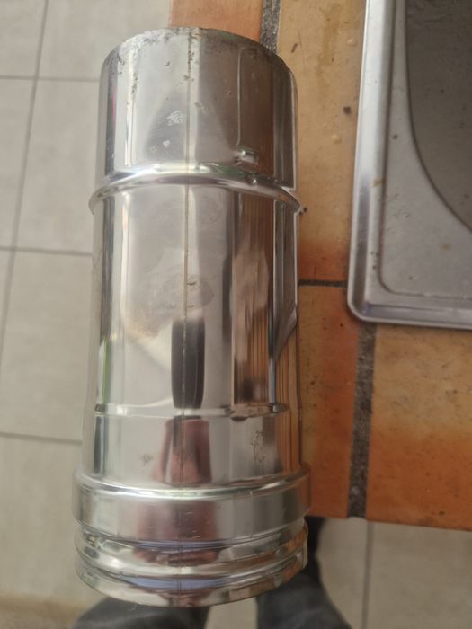 Topo em inox para chaminé e abraçadeira 80mm
