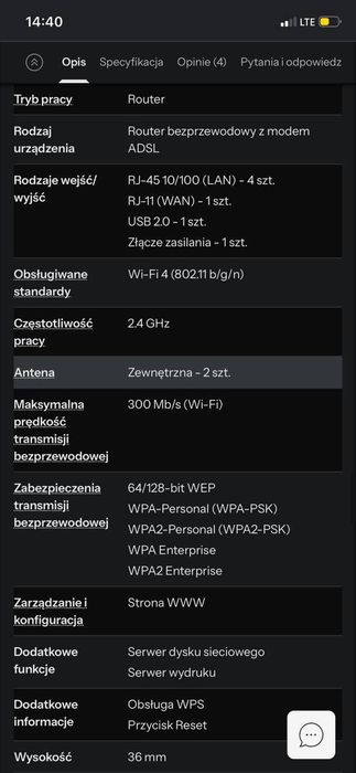 Router bezprzewodowy ASUS ADSL