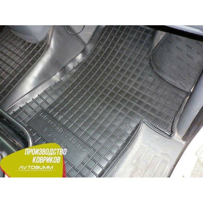 Коврики резиновые черные Mercedes Vito Вито 2004-2014 2-3 ряд вместе