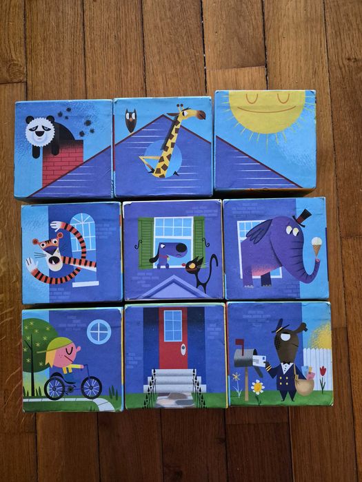 Cubo/puzzle didático com 6 histórias divertidas