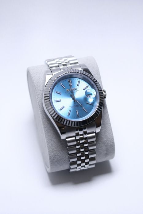 Zegarek Custom Mod Datejust Classic Ice Blue Jubilee Seiko Mod