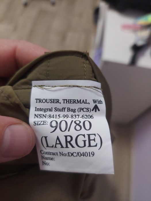 мужские утепленные брюки штаны trouser thermal with integral stuff bag