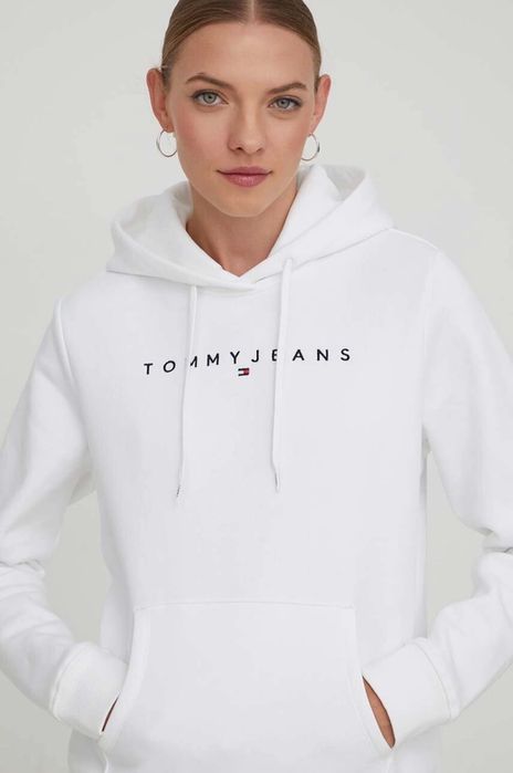 Bluza z kapturem biała Tommy Jeans M