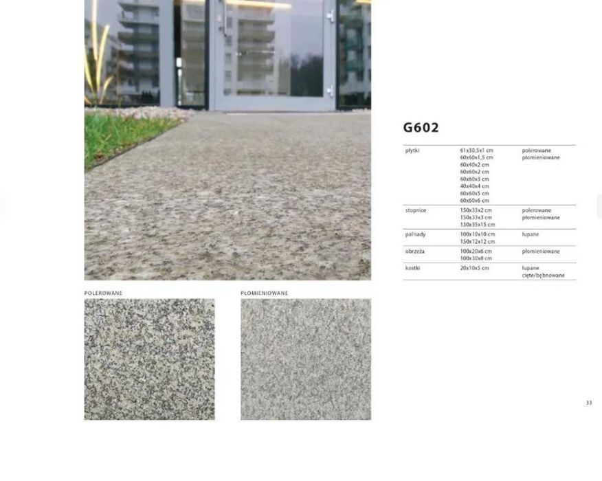 Płytki Szary Granit Płomień 60x60x2 Granitowe Płyty Taras jak Strzegom