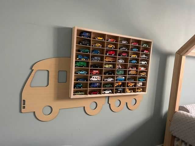 PÓŁKA regał KOPARKA na resoraki HOT WHEELS autka