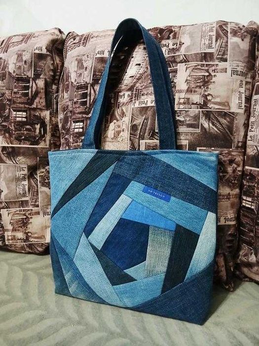 Джинсова сумка хендмейд