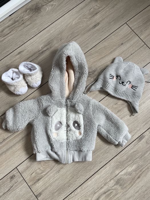 Kurteczka 5-10-15, buciki, czapka r.62