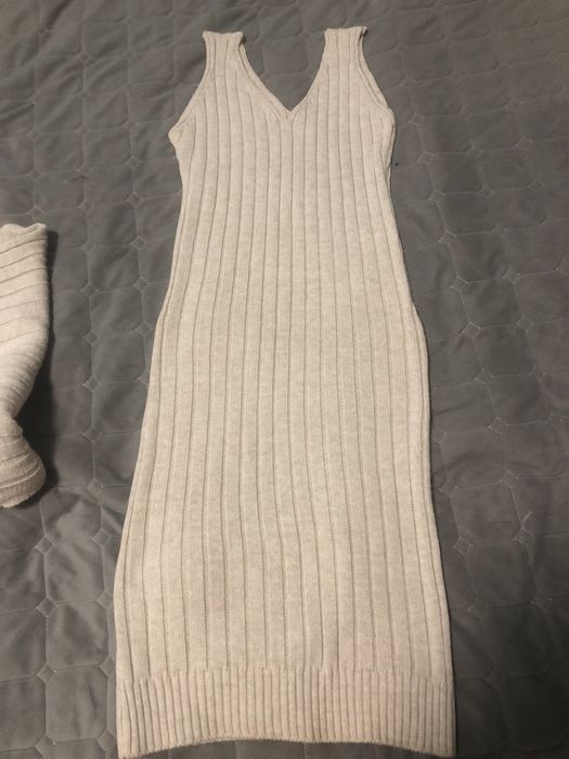 Сукня з кофтою тепла, вʼязана