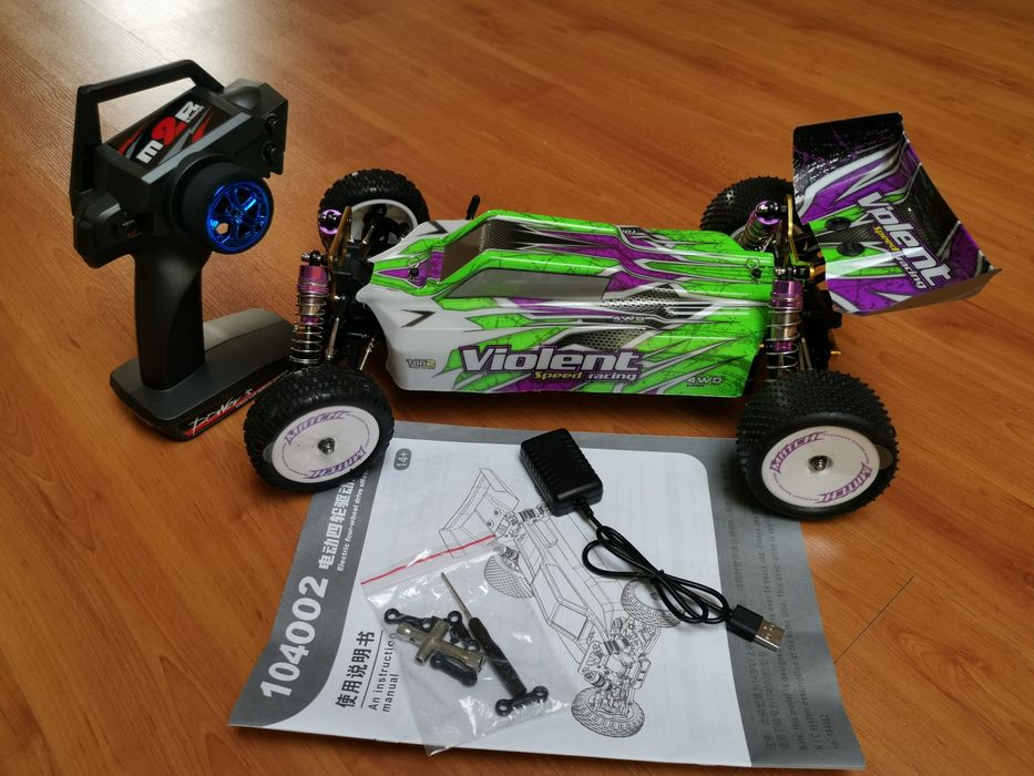 Carro RC Buggy XKS Wltoys 104002 Brushless Li-po 4WD